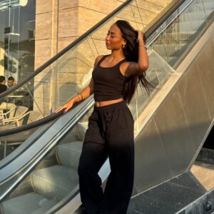 WIDE LEG PANTS - BLACK